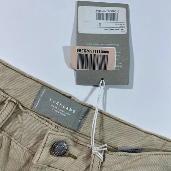 New Everlane The 90s Cheeky Jean Size 26 Crop Pure Clay - Picture 7 of 11